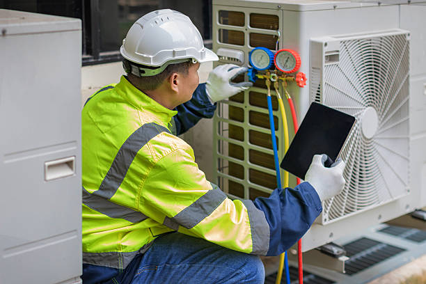 Professional Ductwork Repair technician working in Mather, PA